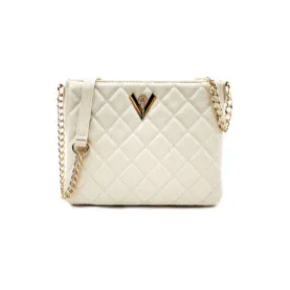 NEW Valentino Orlandi Quilted Midsize Shoulder Bag With Strap Vegan Leather $278